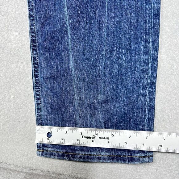 Hudson Jeans Slim Fit Straight Leg Men’s 36x34 Zipper Fly Distressed Blue Denim - Picture 6 of 12